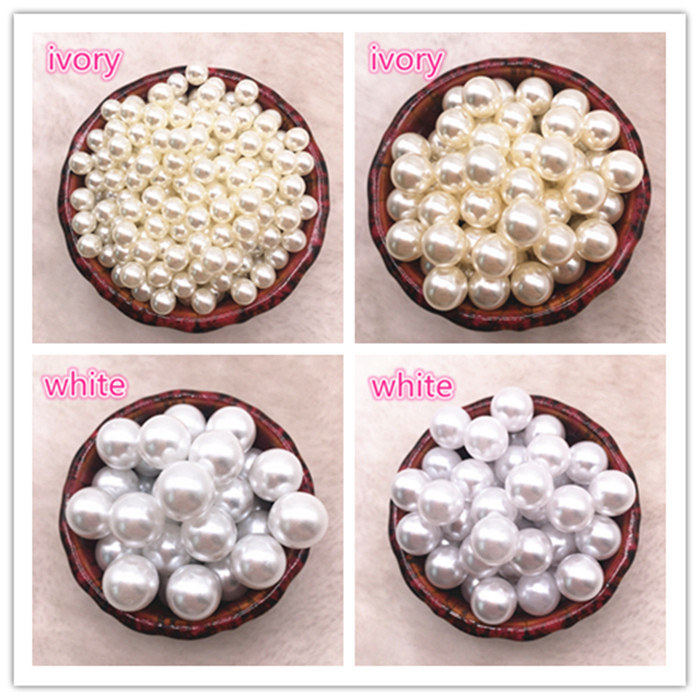UUS 6mm-16mm sirged augud/ilma auguta valge elevandiluu ümmargune imitatsioon plastikust pärlivahehoidja lahtised helmed ehete tarvikud helmed
