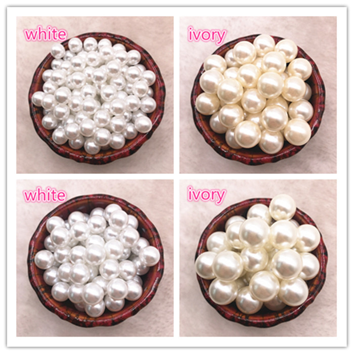 UUS 6mm-16mm sirged augud/ilma auguta valge elevandiluu ümmargune imitatsioon plastikust pärlivahehoidja lahtised helmed ehete tarvikud helmed