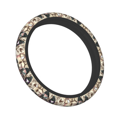 38 cm automobilio vairo dangteliai Chinoiserie elastiniai kiniško stiliaus drugeliai automobilių apdaila Spalvingi automobilių priedai