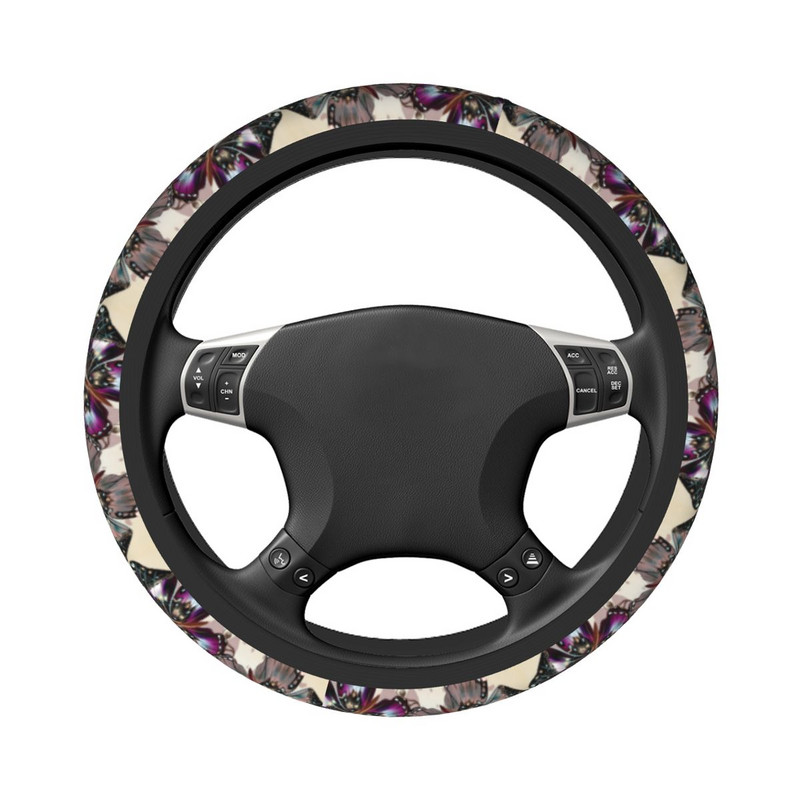 38 cm automobilio vairo dangteliai Chinoiserie elastiniai kiniško stiliaus drugeliai automobilių apdaila Spalvingi automobilių priedai