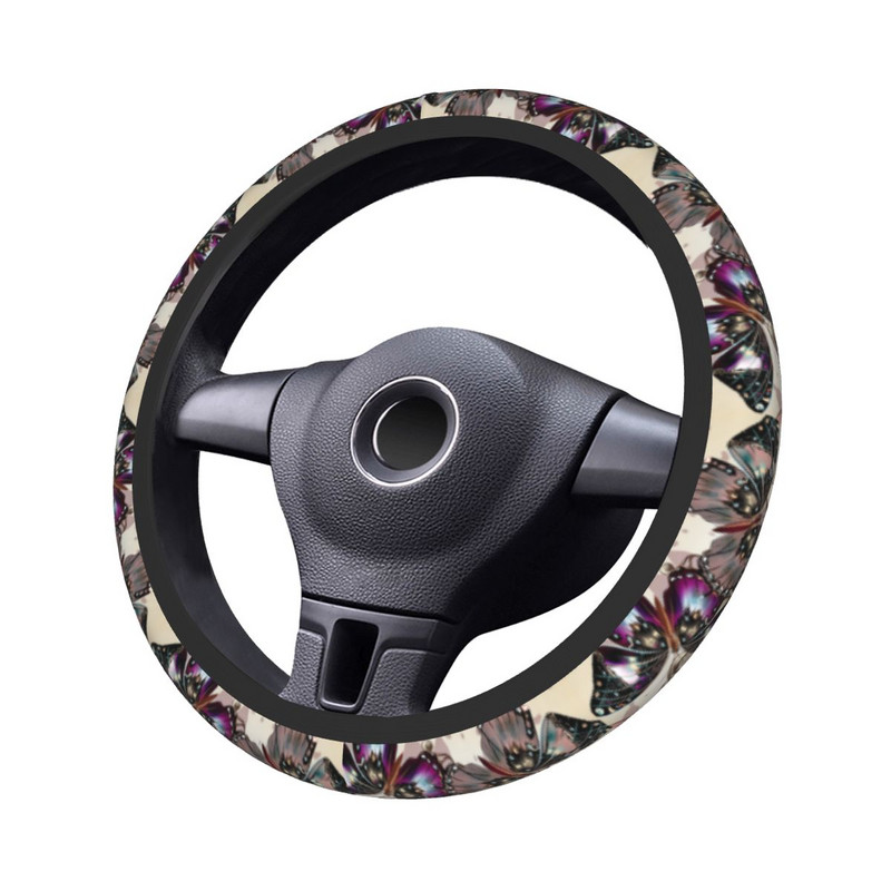 38 cm automobilio vairo dangteliai Chinoiserie elastiniai kiniško stiliaus drugeliai automobilių apdaila Spalvingi automobilių priedai