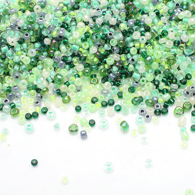 18g 2-4mm värvi segatud seemnehelmed Kristallklaasist lahtised ümmargused vahehelmed Väikesed käsitööesemed näputööks Ehete valmistamine iseõmblemine