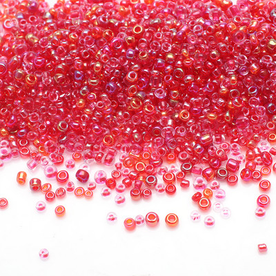 18g 2-4mm värvi segatud seemnehelmed Kristallklaasist lahtised ümmargused vahehelmed Väikesed käsitööesemed näputööks Ehete valmistamine iseõmblemine