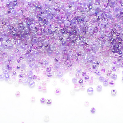 18g 2-4mm värvi segatud seemnehelmed Kristallklaasist lahtised ümmargused vahehelmed Väikesed käsitööesemed näputööks Ehete valmistamine iseõmblemine