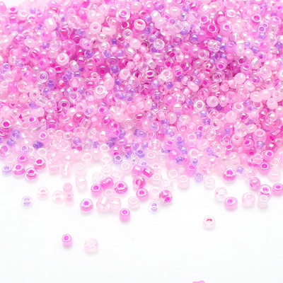 18g 2-4mm värvi segatud seemnehelmed Kristallklaasist lahtised ümmargused vahehelmed Väikesed käsitööesemed näputööks Ehete valmistamine iseõmblemine