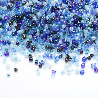 18g 2-4mm värvi segatud seemnehelmed Kristallklaasist lahtised ümmargused vahehelmed Väikesed käsitööesemed näputööks Ehete valmistamine iseõmblemine