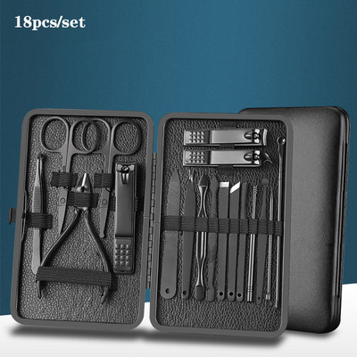 7/10/12/16/18 tk/komplekt roostevabast terasest maniküürikomplekt Professionaalne küünelõikuri komplekt pediküüritööriistadest sissekasvanud varbaküünte trimmer