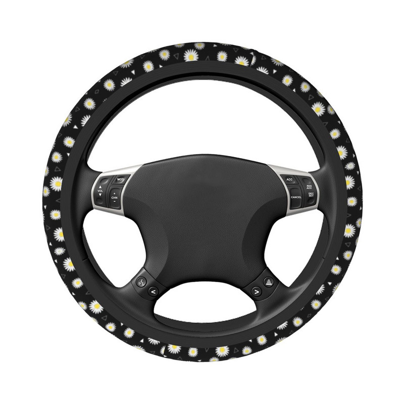37-38 Automobilio vairo dangtis Daisy Universal Gėlė Auto Dekoracija Spalvingi vairo priedai