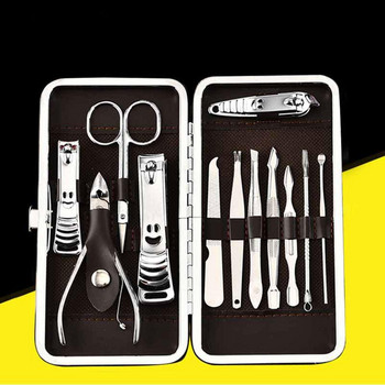 12 τμχ Εργαλεία μανικιούρ νυχιών πολλών χρήσεων Νυχοκόπτη ψαλίδι τσιμπιδάκι Σετ μανικιούρ μαχαιριών Εργαλεία τέχνης νυχιών