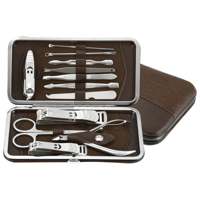 12 vnt Daugiafunkciniai nagų dailės manikiūro įrankiai Nagų kirpimo mašinėlės žirklės pincetas peiliukas manikiūro rinkiniai nagų dailės įrankiai