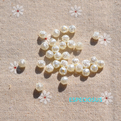 Beeži värvi akrüülõielised lahtised helmed armsad pärlid, väikesed lilled, vahetükk DIY ehete valmistamise osakonnad käevõru punutised tarvikud