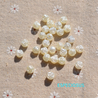 Beeži värvi akrüülõielised lahtised helmed armsad pärlid, väikesed lilled, vahetükk DIY ehete valmistamise osakonnad käevõru punutised tarvikud