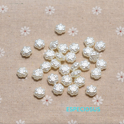 Beeži värvi akrüülõielised lahtised helmed armsad pärlid, väikesed lilled, vahetükk DIY ehete valmistamise osakonnad käevõru punutised tarvikud