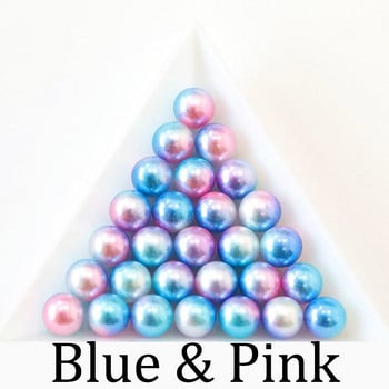 3/4/6/8/10/12mm Rainbow Color ABS Imitation Pearl Bead No Hole Loose Beads for Jewelry Making DIY Craft Scrapbook Decoration