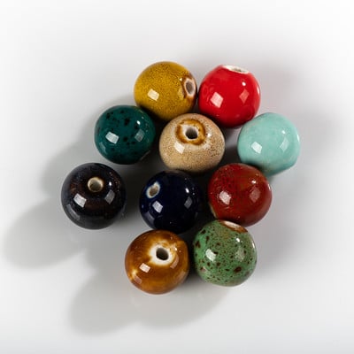 16# 10tk Suured unikaalsed keraamilised, mitte silikoonist portselanist helmed ehete valmistamiseks 16mm #A110A