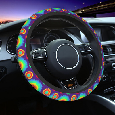 Tie dažų automobilio vairo dangtelis 37-38 Neslystantis vairo dangtelis, tinkamas automobilių modeliams