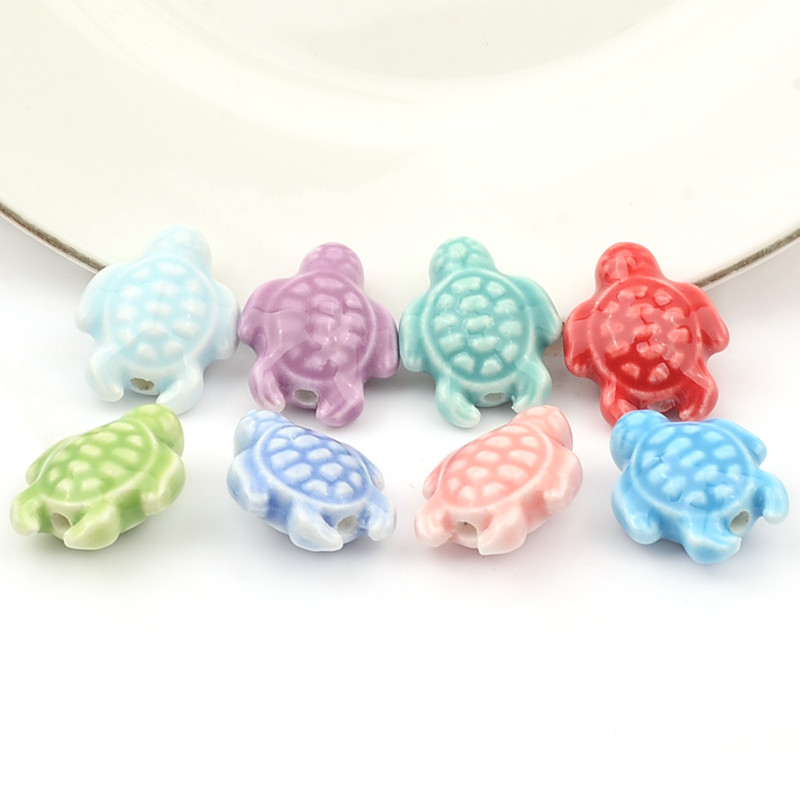 10 kom 15x18 mm perle morske kornjače s ravnim rupama keramičke perle za izradu nakita DIY narukvice pribor za ogrlice