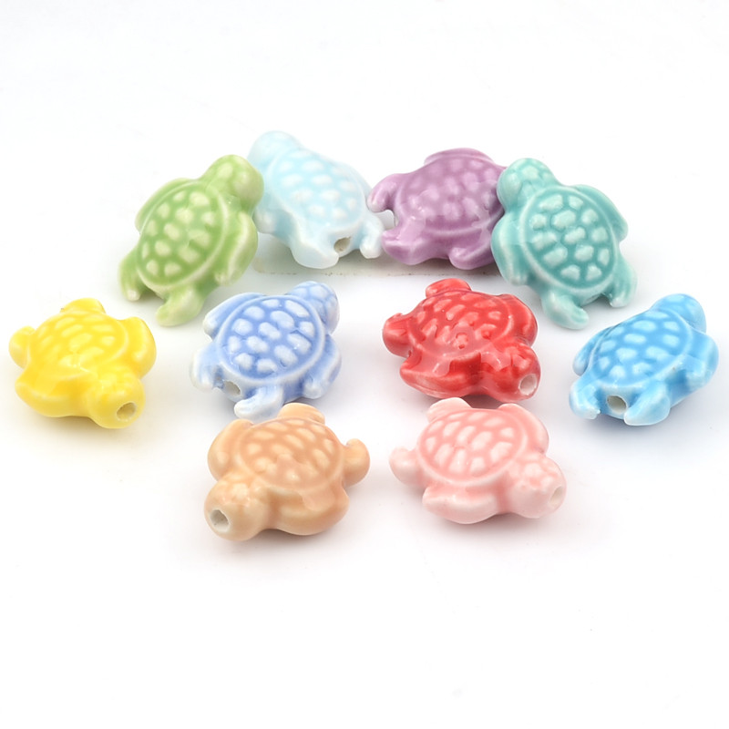 10 kom 15x18 mm perle morske kornjače s ravnim rupama keramičke perle za izradu nakita DIY narukvice pribor za ogrlice