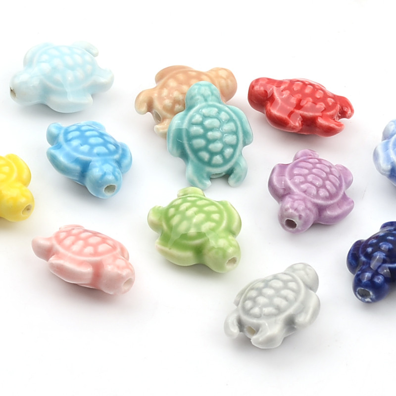 10 kom 15x18 mm perle morske kornjače s ravnim rupama keramičke perle za izradu nakita DIY narukvice pribor za ogrlice