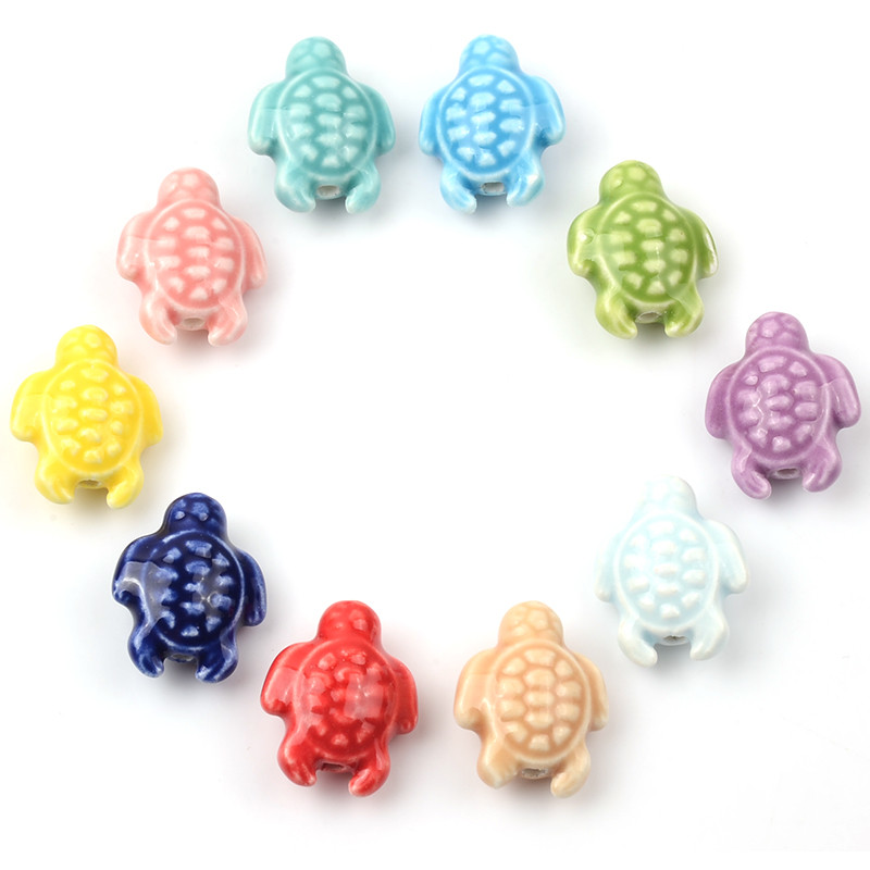 10 kom 15x18 mm perle morske kornjače s ravnim rupama keramičke perle za izradu nakita DIY narukvice pribor za ogrlice