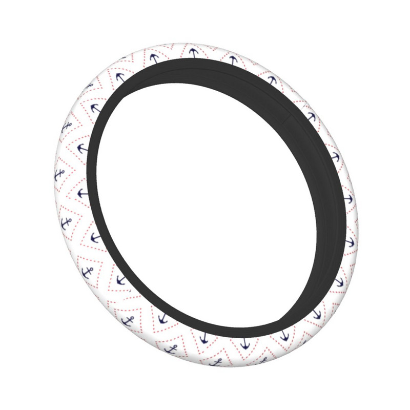 Inkarai Automobilio vairo dangtis 37-38 Neslystantis jūrinis raštas Automatinis vairo apsauga Madingi automobilių stiliaus priedai