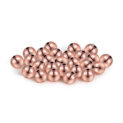 1 pakk/partii 2/3/4/5/6 mm messingist vahehelmed roosikuldse/hõbeda värvi palli lahtised võluhelmed käevõru kaelakee DIY ehete valmistamiseks