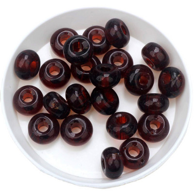 Uus 6*10mm suurus 25tk/partii klaashelmed Abakuse kujuga suur auk 3mm segavärvi lambivärk glasuuritud DIY kaelakee/käevõru ehete tegemine