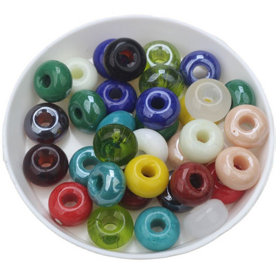 Uus 6*10mm suurus 25tk/partii klaashelmed Abakuse kujuga suur auk 3mm segavärvi lambivärk glasuuritud DIY kaelakee/käevõru ehete tegemine