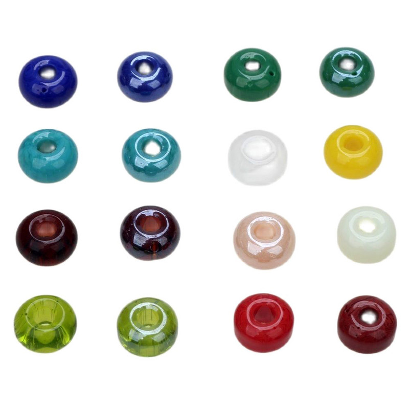 Uus 6*10mm suurus 25tk/partii klaashelmed Abakuse kujuga suur auk 3mm segavärvi lambivärk glasuuritud DIY kaelakee/käevõru ehete tegemine