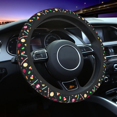 Helovino automobilio vairo dangtelis 38 cm animacinių filmų „Candy Toffee“ vairo apsauginis dangtelis, automatinio vairo priedai