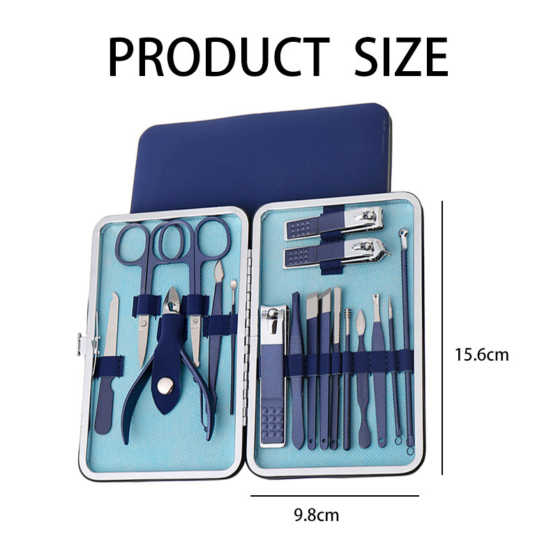 7/10/12/18 ks/sada manikúry, profesionálne klieštiky na nechty na pedikúru, sada nástrojov z nehrdzavejúcej ocele na pedikúru s cestovným puzdrom