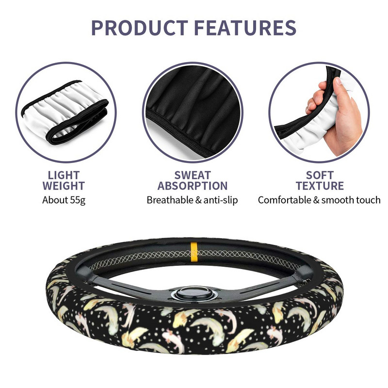 Axolotl Party Car rooliratta kate 38cm Pehme naljakas salamander Sobivad auto stiilis rooliratta tarvikud