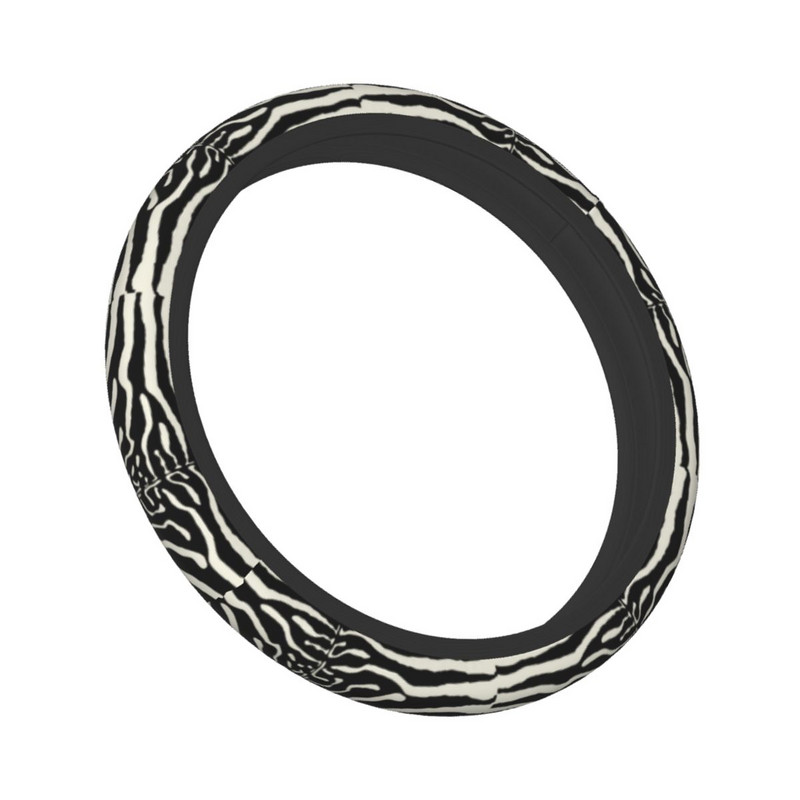 Sebra Stripes Prindi auto rooliratta kate 37-38 libisemisvastane loomanahk varjatud tekstuur Mood autostiiliga autotarvikud