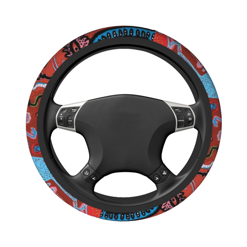 38 cm automobilio vairo dangtelis Yayoi Kusama grybelis elastinis polka estetinis automobilio stilius Tinka automobilio priedai