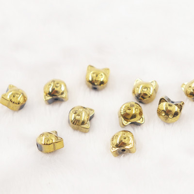 Új kétoldalas macskagyöngyök természetes kő Hematit gyöngyök macskagyöngyök barkácsgyöngyök ékszerkészítéshez kellékek ékszerekhez alkatrészek