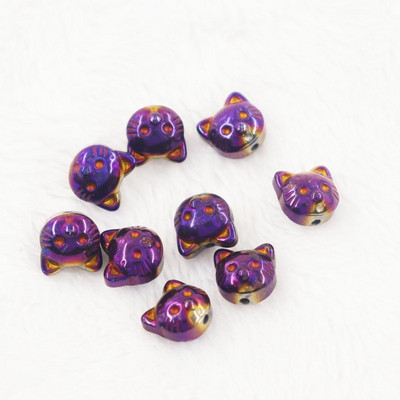 Új kétoldalas macskagyöngyök természetes kő Hematit gyöngyök macskagyöngyök barkácsgyöngyök ékszerkészítéshez kellékek ékszerekhez alkatrészek