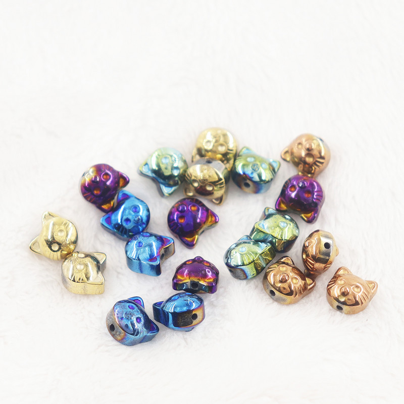 Új kétoldalas macskagyöngyök természetes kő Hematit gyöngyök macskagyöngyök barkácsgyöngyök ékszerkészítéshez kellékek ékszerekhez alkatrészek