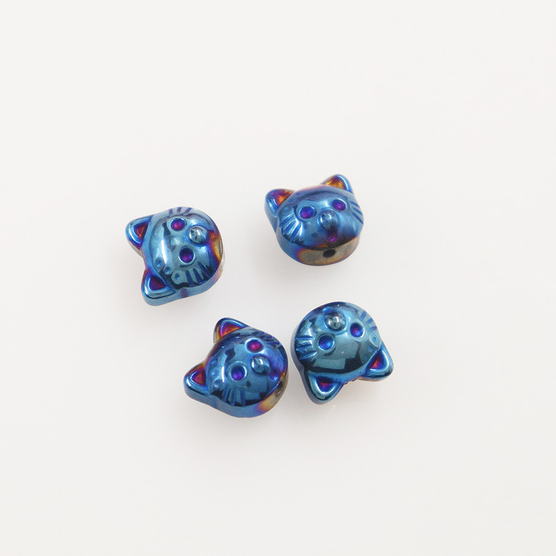 Új kétoldalas macskagyöngyök természetes kő Hematit gyöngyök macskagyöngyök barkácsgyöngyök ékszerkészítéshez kellékek ékszerekhez alkatrészek