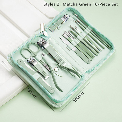 10/12/18Pcs Pro Manicure Nail Art Rezač Pedikura Škare Grickalica za nokte Manikura Pedikura Odstranjivač mrtve kože s kožnom torbicom