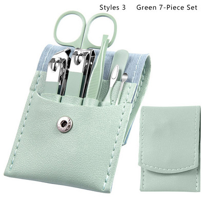 10/12/18Pcs Pro Manicure Nail Art Rezač Pedikura Škare Grickalica za nokte Manikura Pedikura Odstranjivač mrtve kože s kožnom torbicom