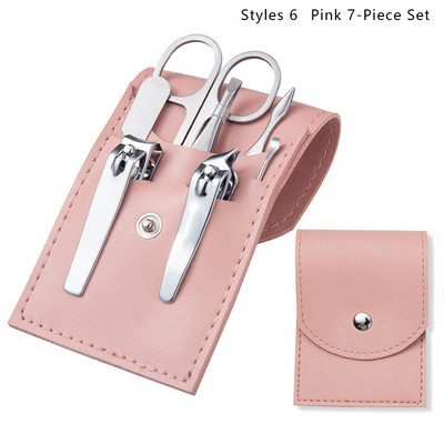 10/12/18Pcs Pro Manicure Nail Art Rezač Pedikura Škare Grickalica za nokte Manikura Pedikura Odstranjivač mrtve kože s kožnom torbicom