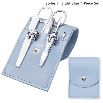 10/12/18Pcs Pro Manicure Nail Art Rezač Pedikura Škare Grickalica za nokte Manikura Pedikura Odstranjivač mrtve kože s kožnom torbicom