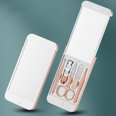 10/12/18Pcs Pro Manicure Nail Art Rezač Pedikura Škare Grickalica za nokte Manikura Pedikura Odstranjivač mrtve kože s kožnom torbicom