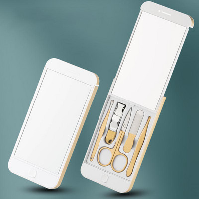 10/12/18Pcs Pro Manicure Nail Art Rezač Pedikura Škare Grickalica za nokte Manikura Pedikura Odstranjivač mrtve kože s kožnom torbicom