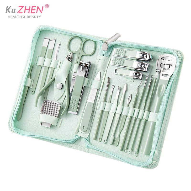 10/12/18Pcs Pro Manicure Nail Art Rezač Pedikura Škare Grickalica za nokte Manikura Pedikura Odstranjivač mrtve kože s kožnom torbicom