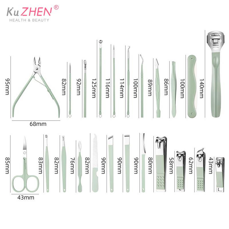 10/12/18Pcs Pro Manicure Nail Art Rezač Pedikura Škare Grickalica za nokte Manikura Pedikura Odstranjivač mrtve kože s kožnom torbicom