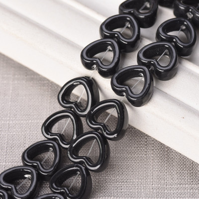 10 tk õõnsa südame kujuga 13,5 mm keraamilised portselanist lahtised helmed ehete tegemiseks isetegemise käsitöö leiud