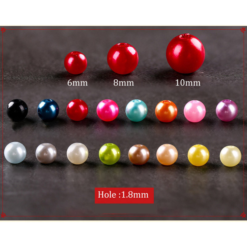 50-400 kom 3-12 mm okrugle akrilne perle od imitacije bisera, labave perle za odstojnike za DIY ogrlicu, narukvice, pribor za izradu nakita