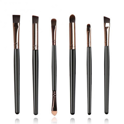 XJING meigipintslid 6 tk lauvärvid kulmupintslid segavad meigipintslid sünteetilised harjased ilu silmad kosmeetika pintslite komplekt