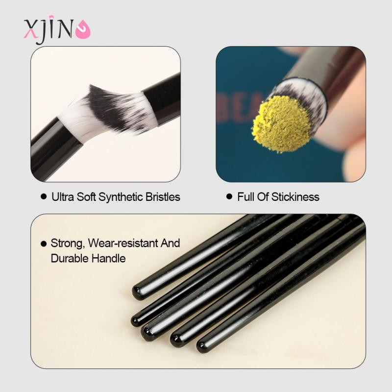 XJING meigipintslid 6 tk lauvärvid kulmupintslid segavad meigipintslid sünteetilised harjased ilu silmad kosmeetika pintslite komplekt
